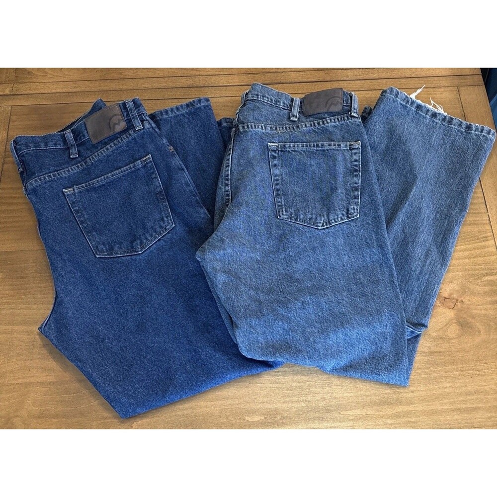 Magellan Outdoors Mens 38x30 Jeans Set Of 2 100% Cotton Denim Blue Straight